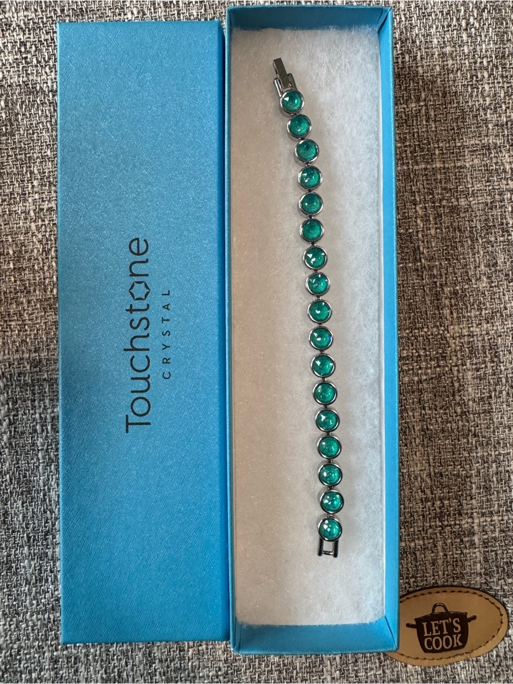 Touchstone Crystal Lagoona Bracelet Green 6.5”